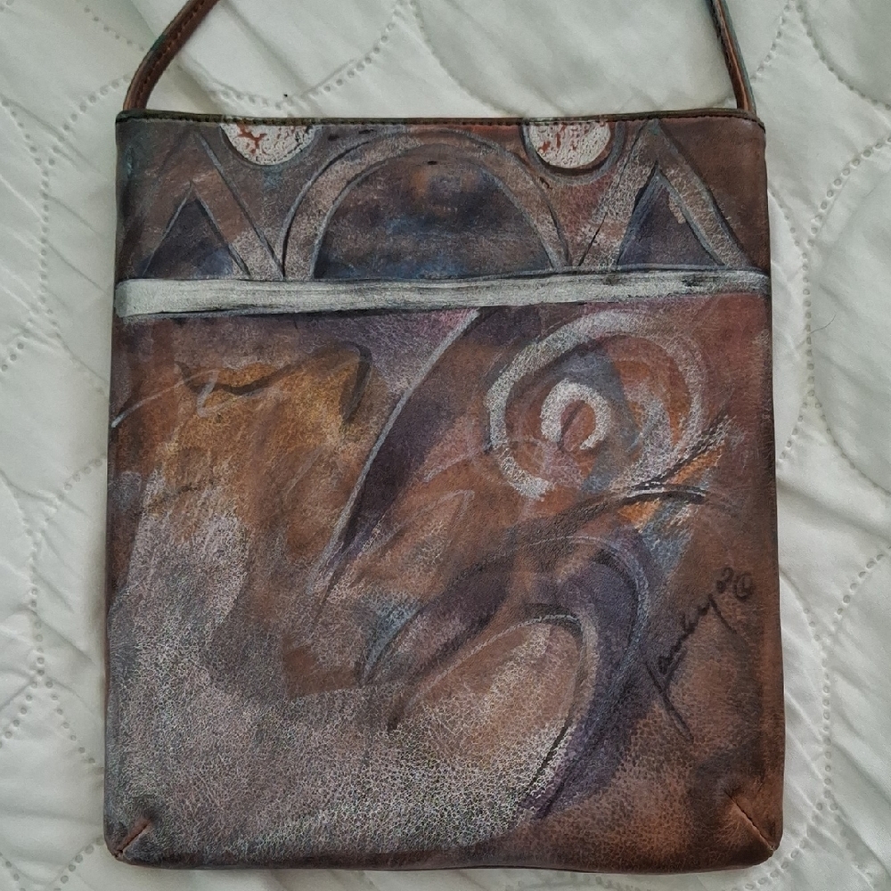 New Hand Painted Crossbody Bag